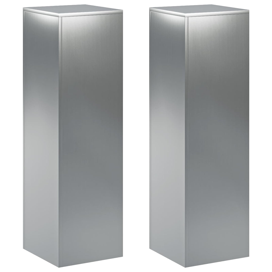 Planteholder 2 pcs Sølv 30 x 30 x 100 cm Rustfrit stål
