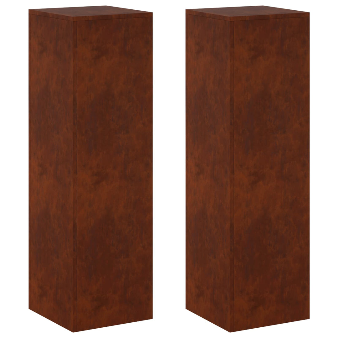 Planteholder 2 pcs Rusten 30 x 30 x 100 cm Cortenstål