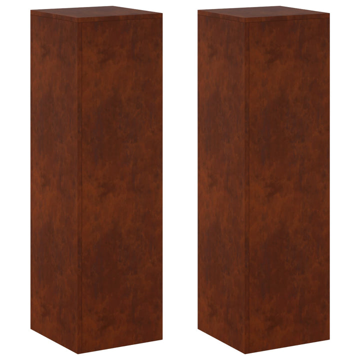 Planteholder 2 pcs Rusten 30 x 30 x 100 cm Cortenstål