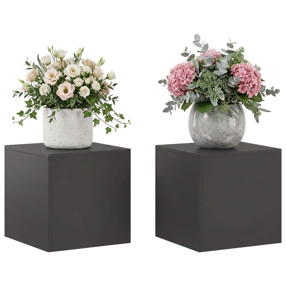 Planteholder 2 pcs Sort 40 x 40 x 40 cm Stål