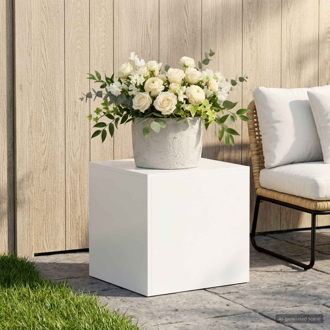 Planteholder Hvid 40 x 40 x 40 cm Stål