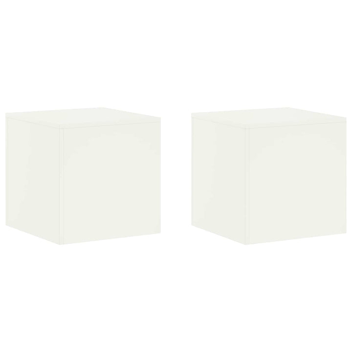 Planteholder 2 pcs Hvid 40 x 40 x 40 cm Stål