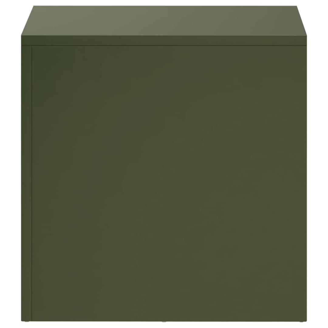 Planteholder 2 pcs Olivengrøn 40 x 40 x 40 cm Stål