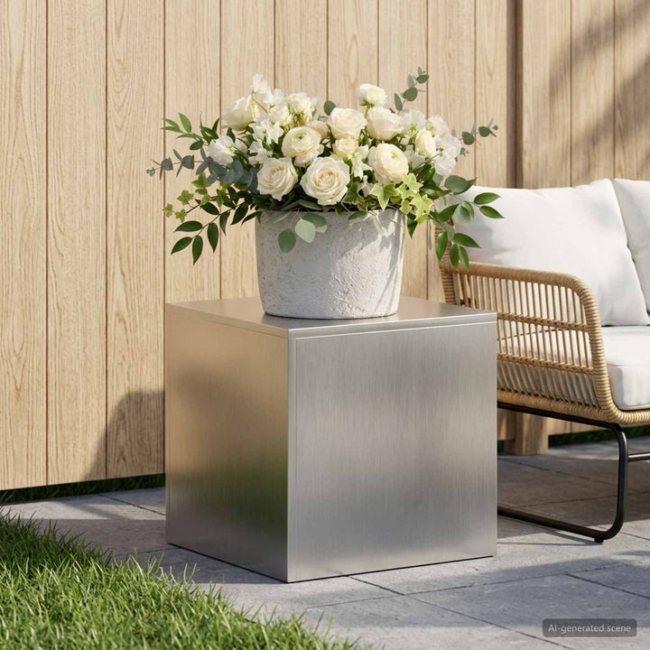 Planteholder Sølv 40 x 40 x 40 cm Stål