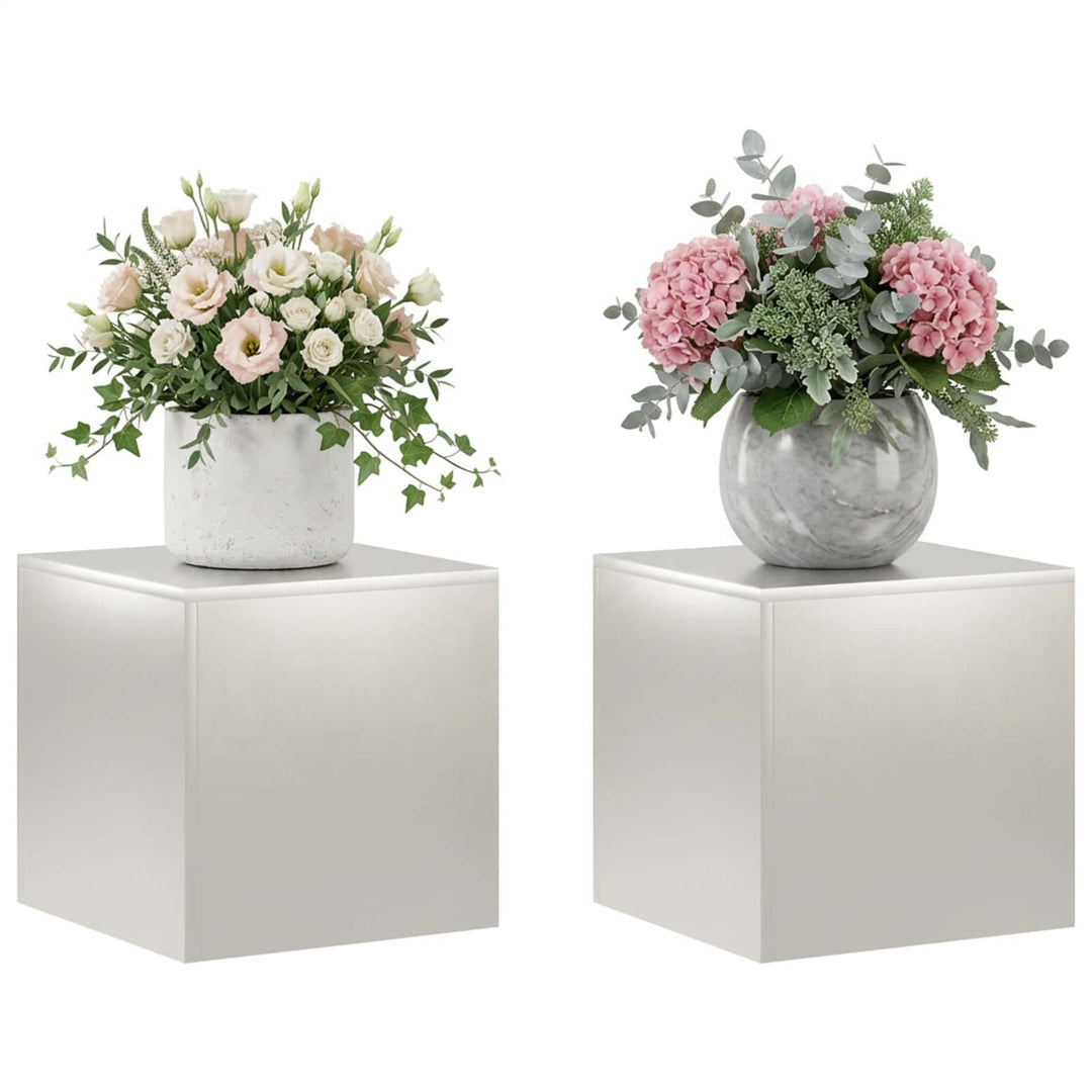 Planteholder 2 pcs Sølv 40 x 40 x 40 cm Stål