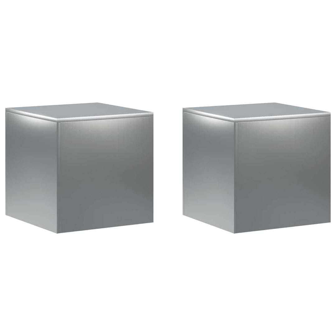 Planteholder 2 pcs Sølv 40 x 40 x 40 cm Rustfrit stål