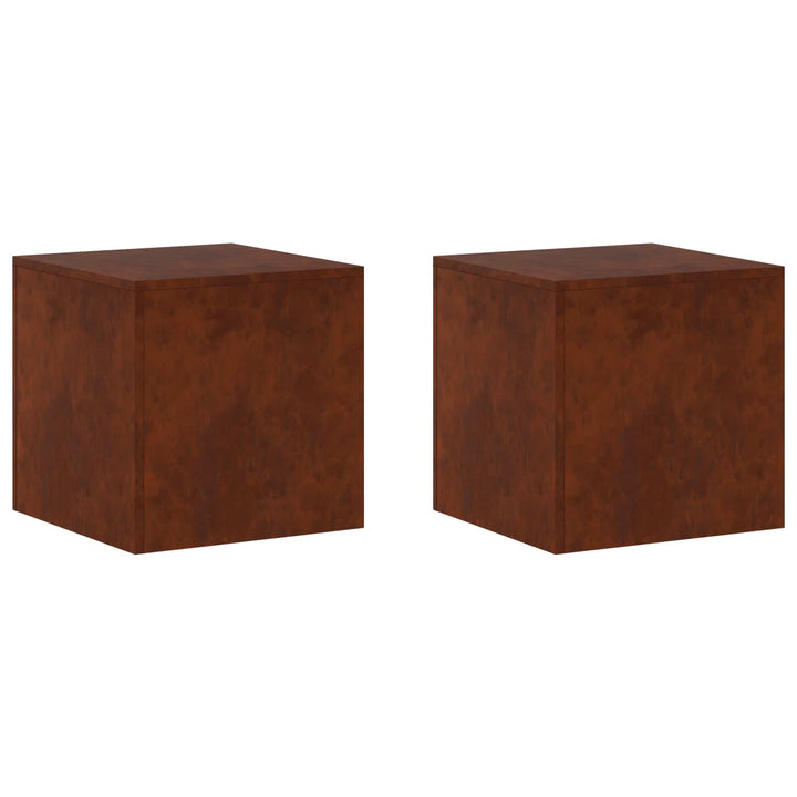Planteholder 2 pcs Rusten 40 x 40 x 40 cm Cortenstål