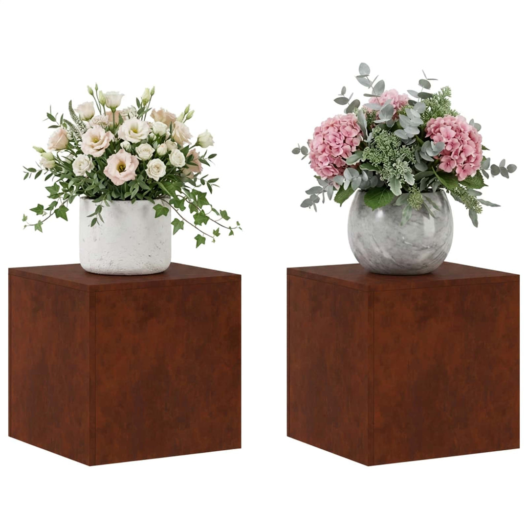 Planteholder 2 pcs Rusten 40 x 40 x 40 cm Cortenstål