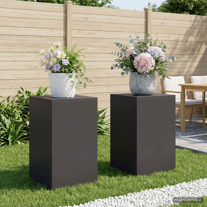 Planteholder 2 pcs Sort 40 x 40 x 60 cm Stål