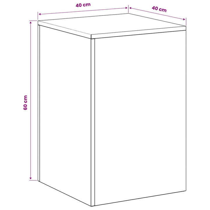 Planteholder Antracit 40 x 40 x 60 cm Rustfrit stål