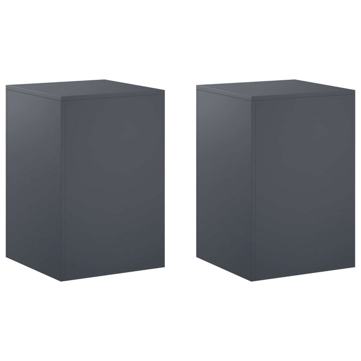 Planteholder 2 pcs Antracit 40 x 40 x 60 cm Galvaniseret stål