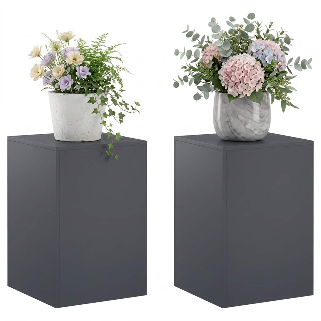 Planteholder 2 pcs Antracit 40 x 40 x 60 cm Galvaniseret stål