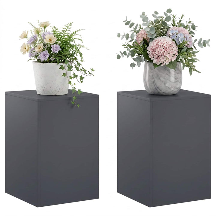 Planteholder 2 pcs Antracit 40 x 40 x 60 cm Galvaniseret stål