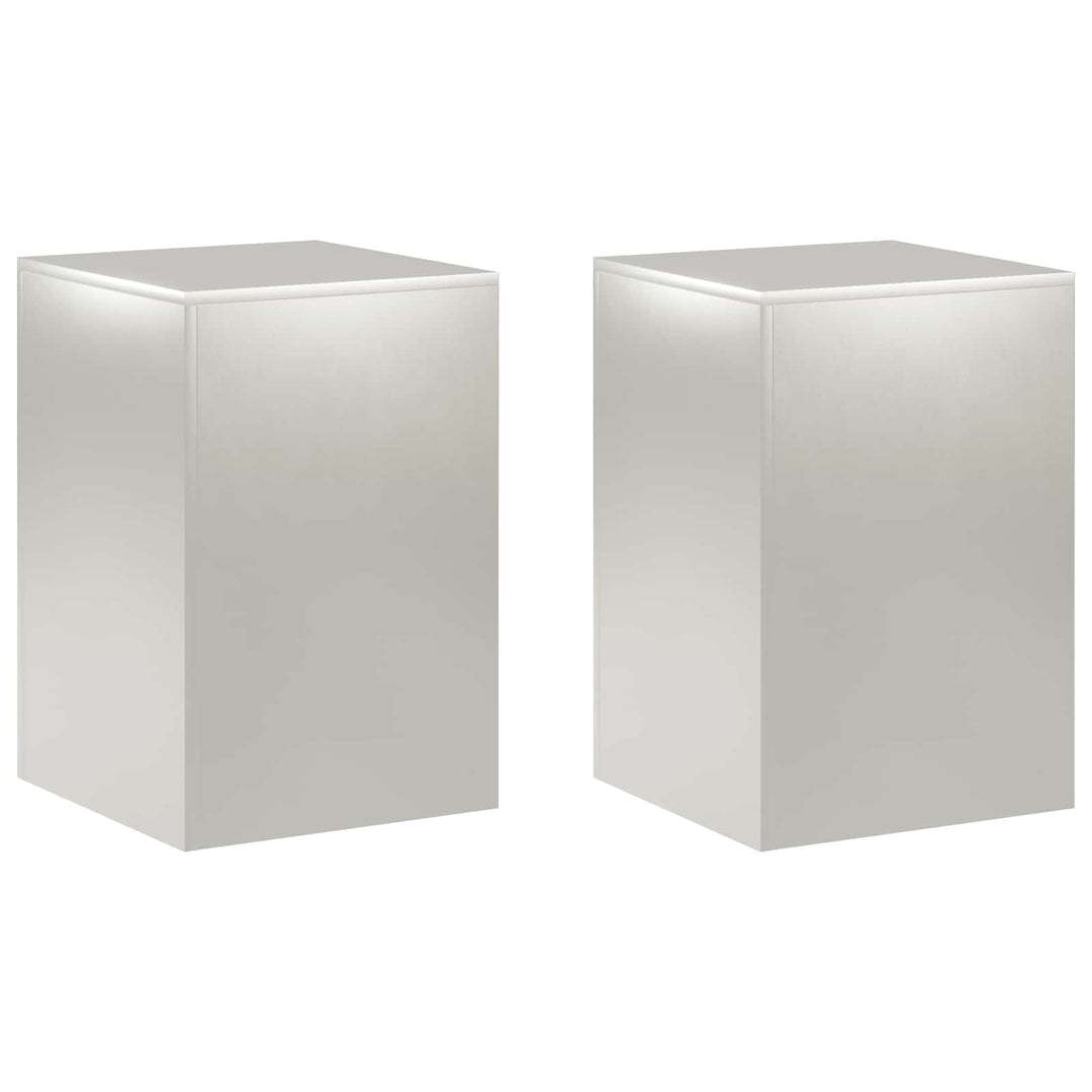 Planteholder 2 pcs Sølv 40 x 40 x 60 cm Stål