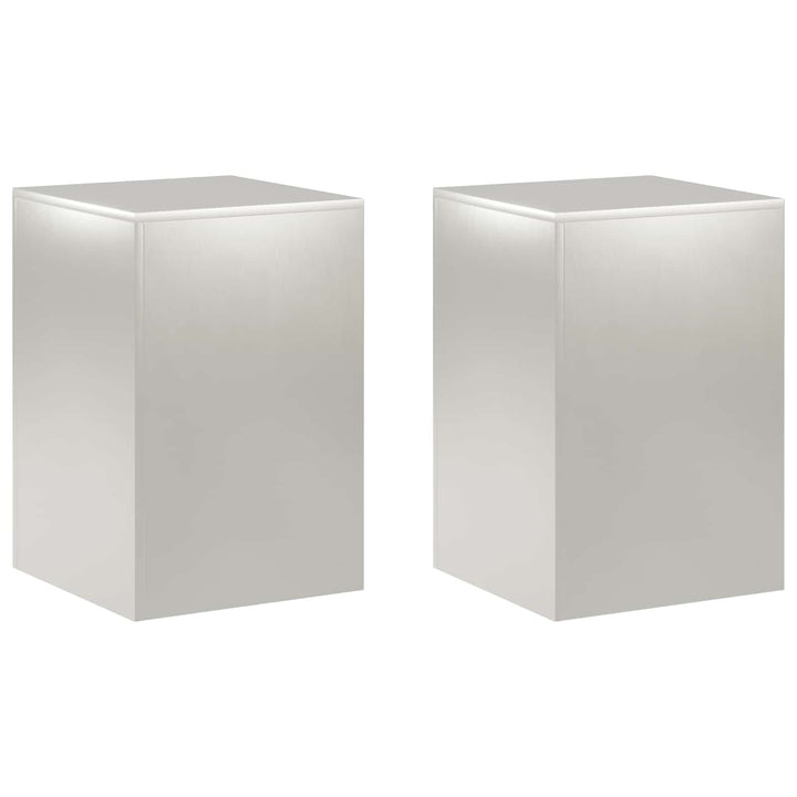 Planteholder 2 pcs Sølv 40 x 40 x 60 cm Stål