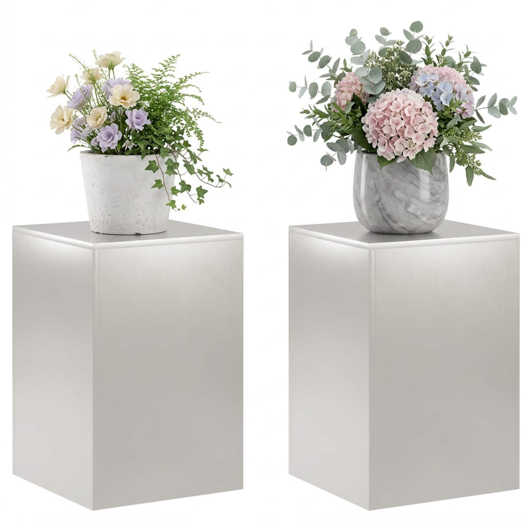Planteholder 2 pcs Sølv 40 x 40 x 60 cm Stål