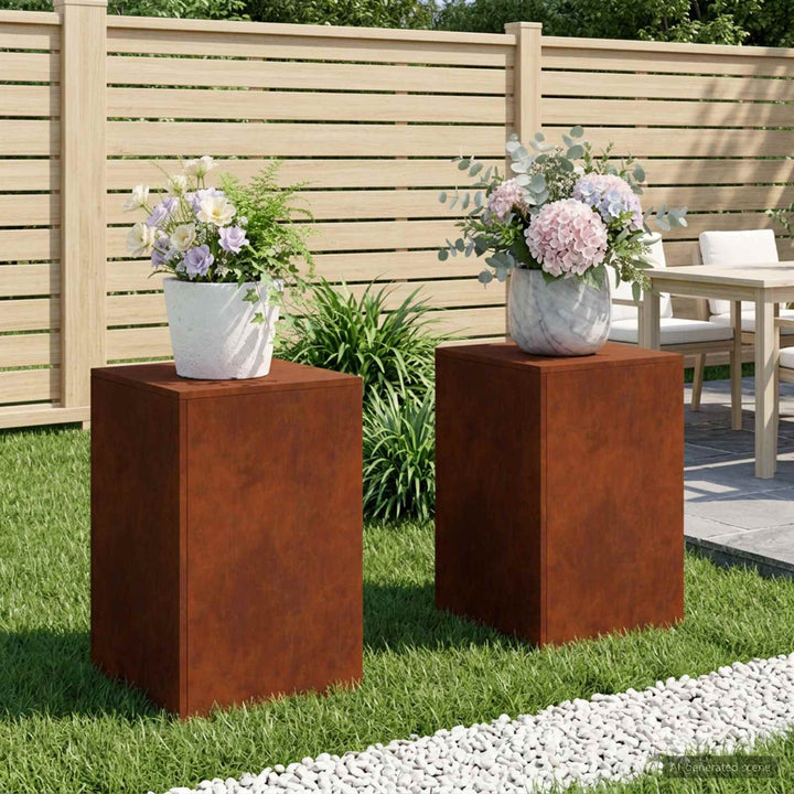Planteholder 2 pcs Rusten 40 x 40 x 60 cm Cortenstål