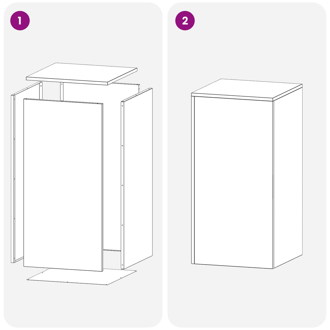 Planteholder Hvid 40 x 40 x 80 cm Stål