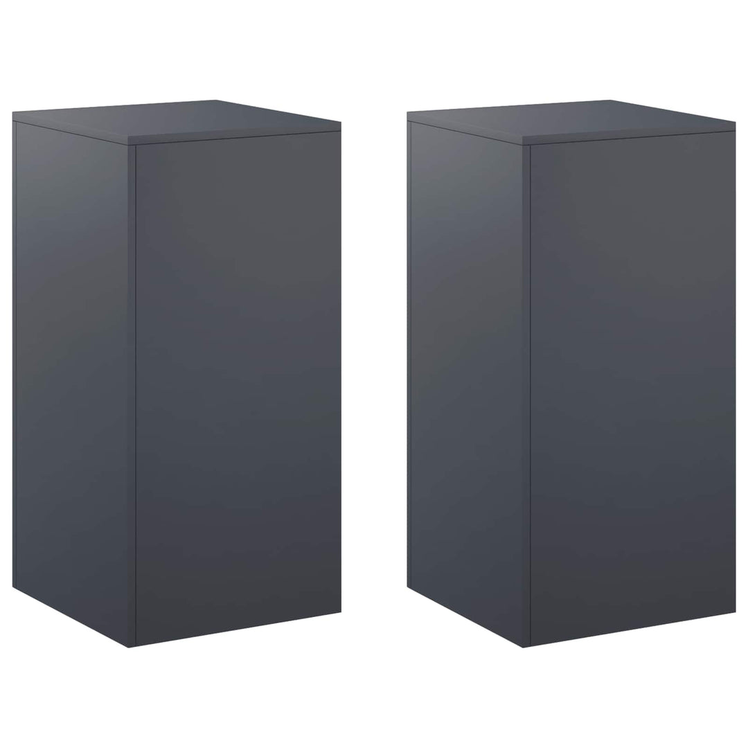 Planteholder 2 pcs Antracit 40 x 40 x 80 cm Galvaniseret stål