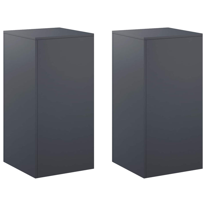Planteholder 2 pcs Antracit 40 x 40 x 80 cm Galvaniseret stål