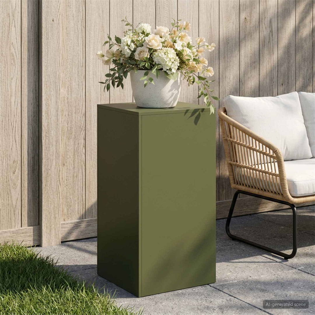 Planteholder Olivengrøn 40 x 40 x 80 cm Cortenstål