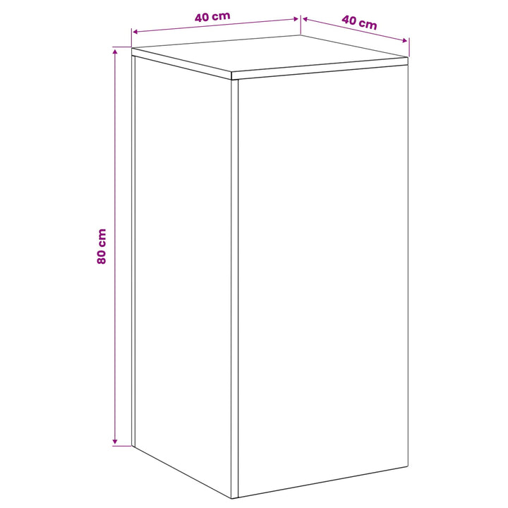 Planteholder 2 pcs Olivengrøn 40 x 40 x 80 cm Stål