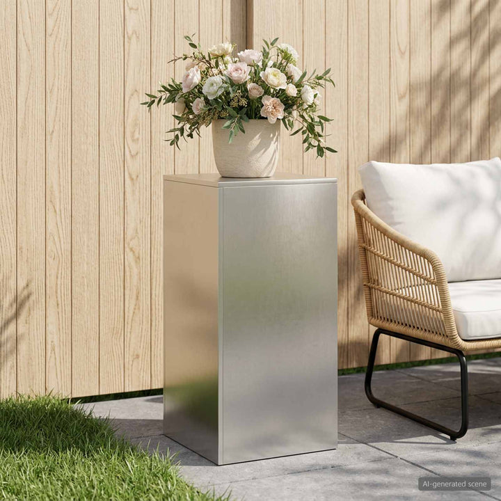 Planteholder Sølv 40 x 40 x 80 cm Stål
