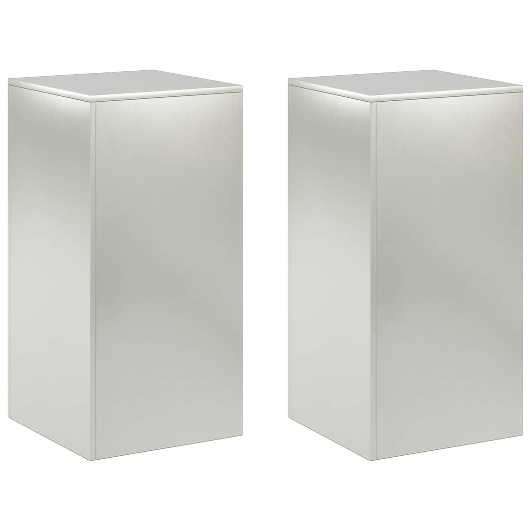 Planteholder 2 pcs Sølv 40 x 40 x 80 cm Stål