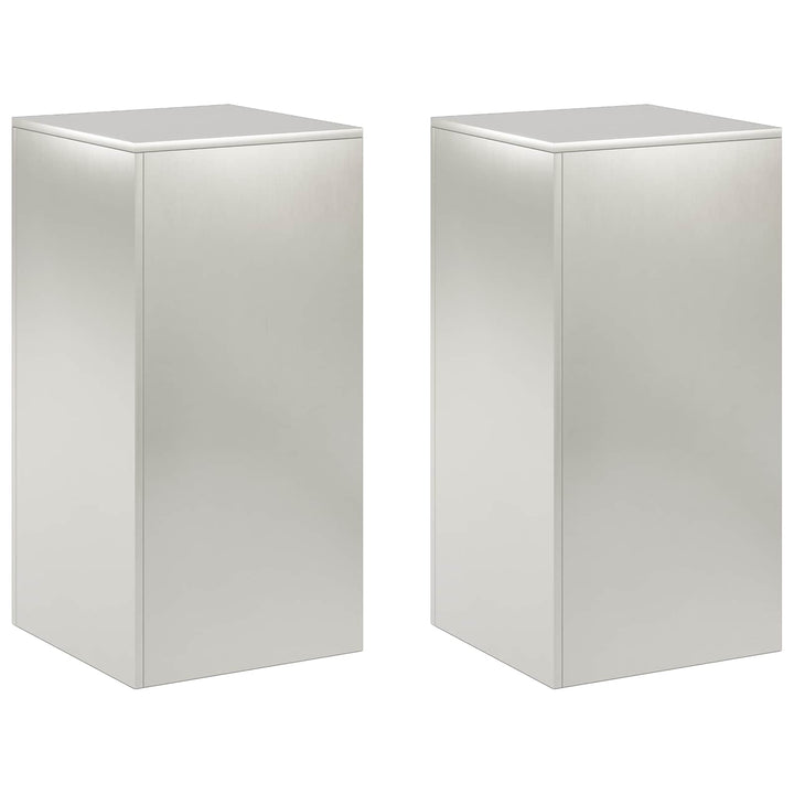 Planteholder 2 pcs Sølv 40 x 40 x 80 cm Stål