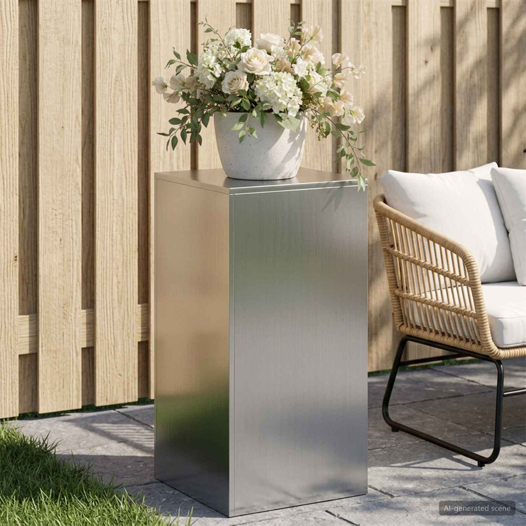 Planteholder Sølv 40 x 40 x 80 cm Stål