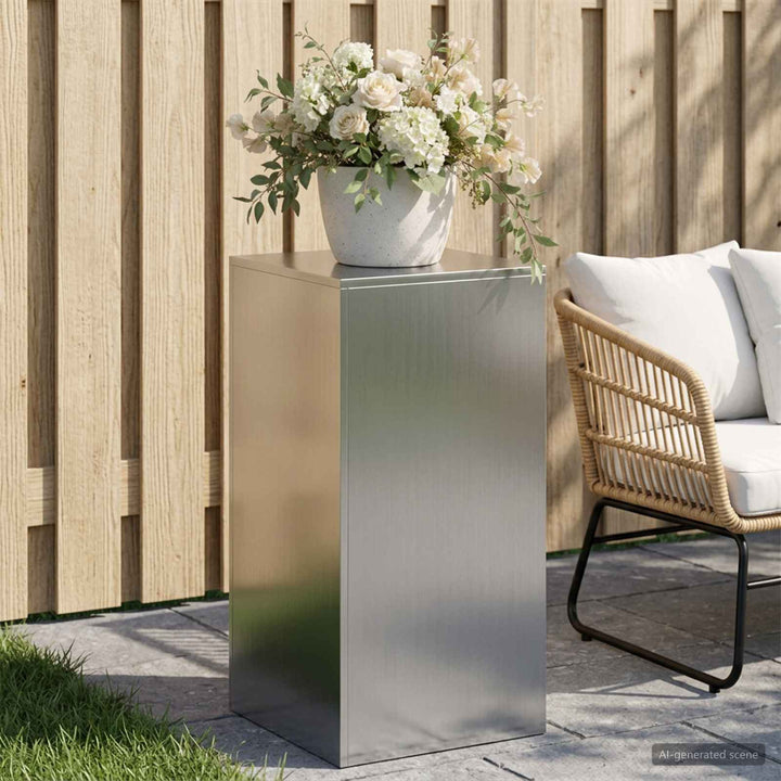 Planteholder Sølv 40 x 40 x 80 cm Stål