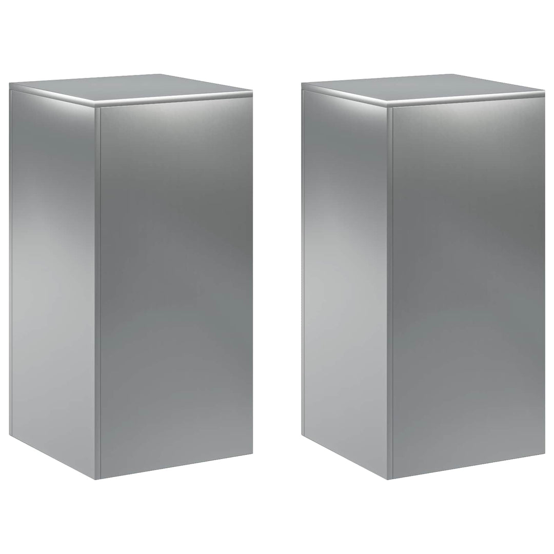 Planteholder 2 pcs Sølv 40 x 40 x 80 cm Rustfrit stål