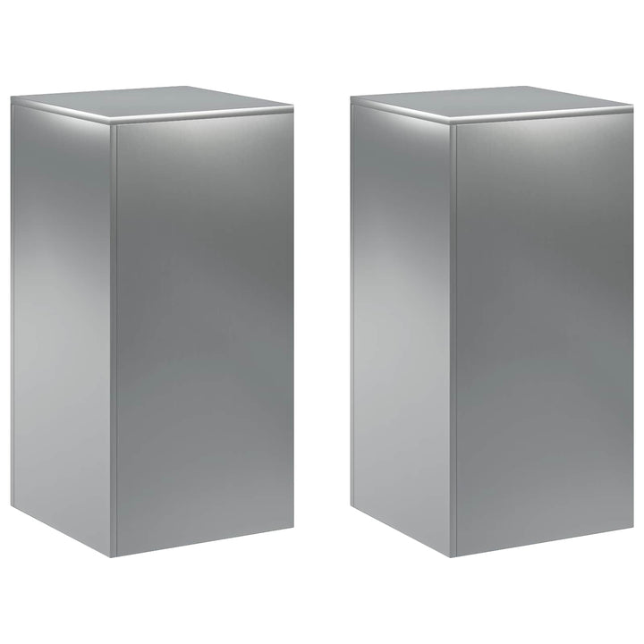 Planteholder 2 pcs Sølv 40 x 40 x 80 cm Rustfrit stål