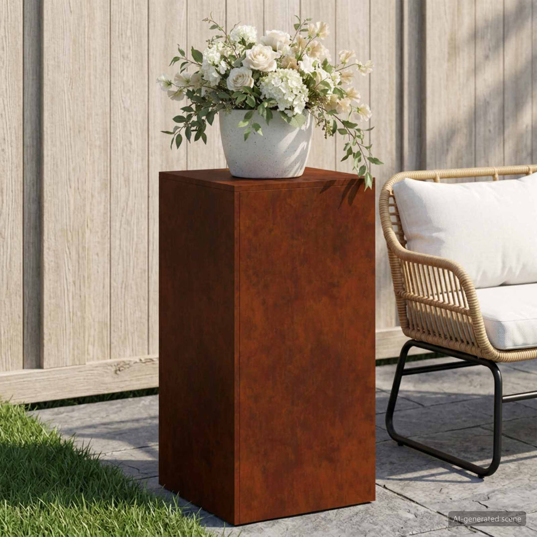 Planteholder Rusten 40 x 40 x 80 cm Cortenstål