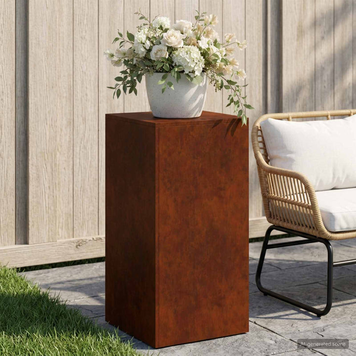 Planteholder Rusten 40 x 40 x 80 cm Cortenstål