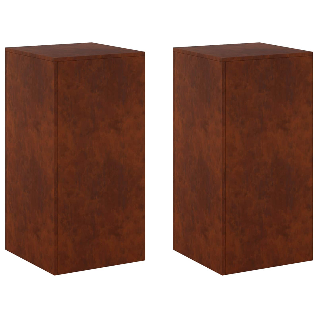 Planteholder 2 pcs Rusten 40 x 40 x 80 cm Cortenstål