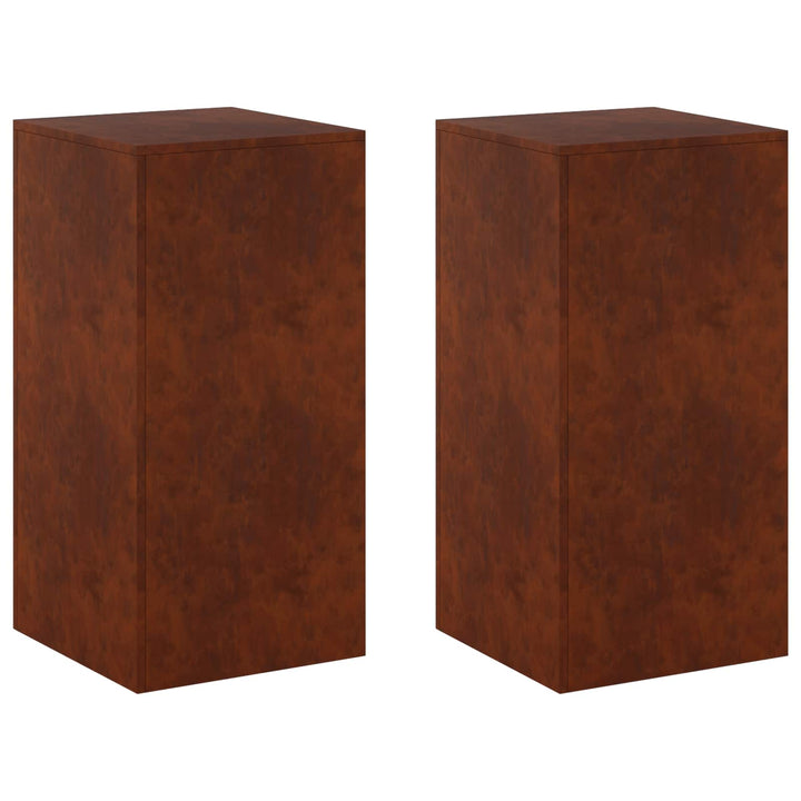 Planteholder 2 pcs Rusten 40 x 40 x 80 cm Cortenstål