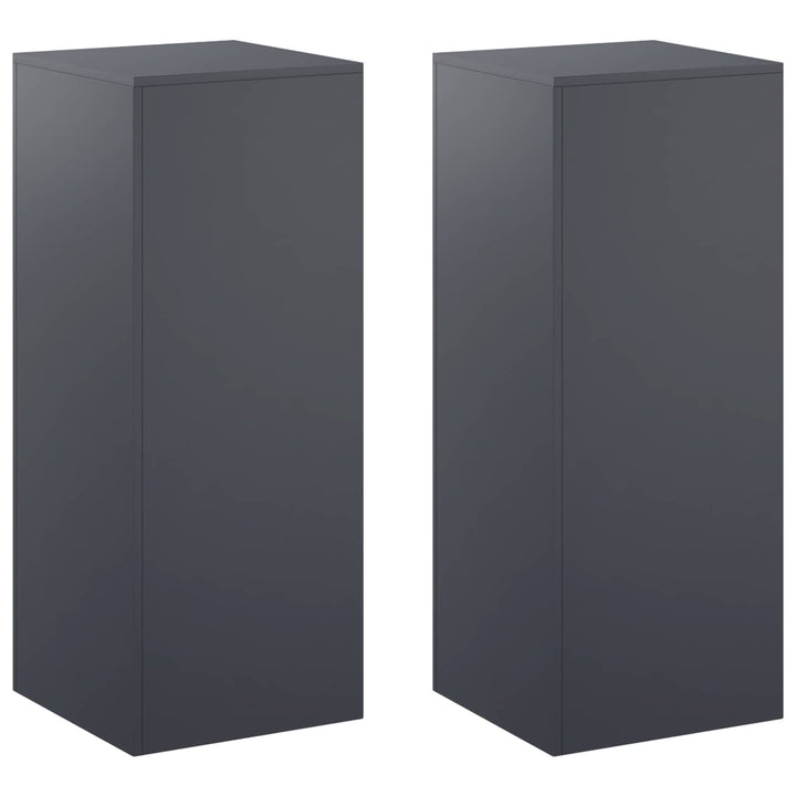 Planteholder 2 pcs Antracit 40 x 40 x 100 cm Galvaniseret stål