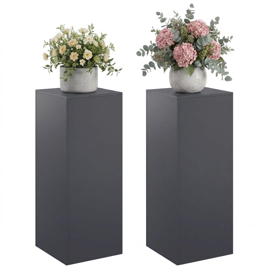 Planteholder 2 pcs Antracit 40 x 40 x 100 cm Galvaniseret stål