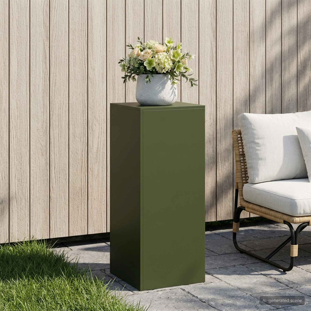Planteholder Olivengrøn 40 x 40 x 100 cm Cortenstål