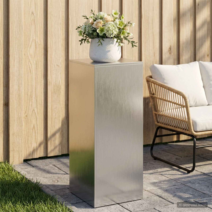 Planteholder Sølv 40 x 40 x 100 cm Stål