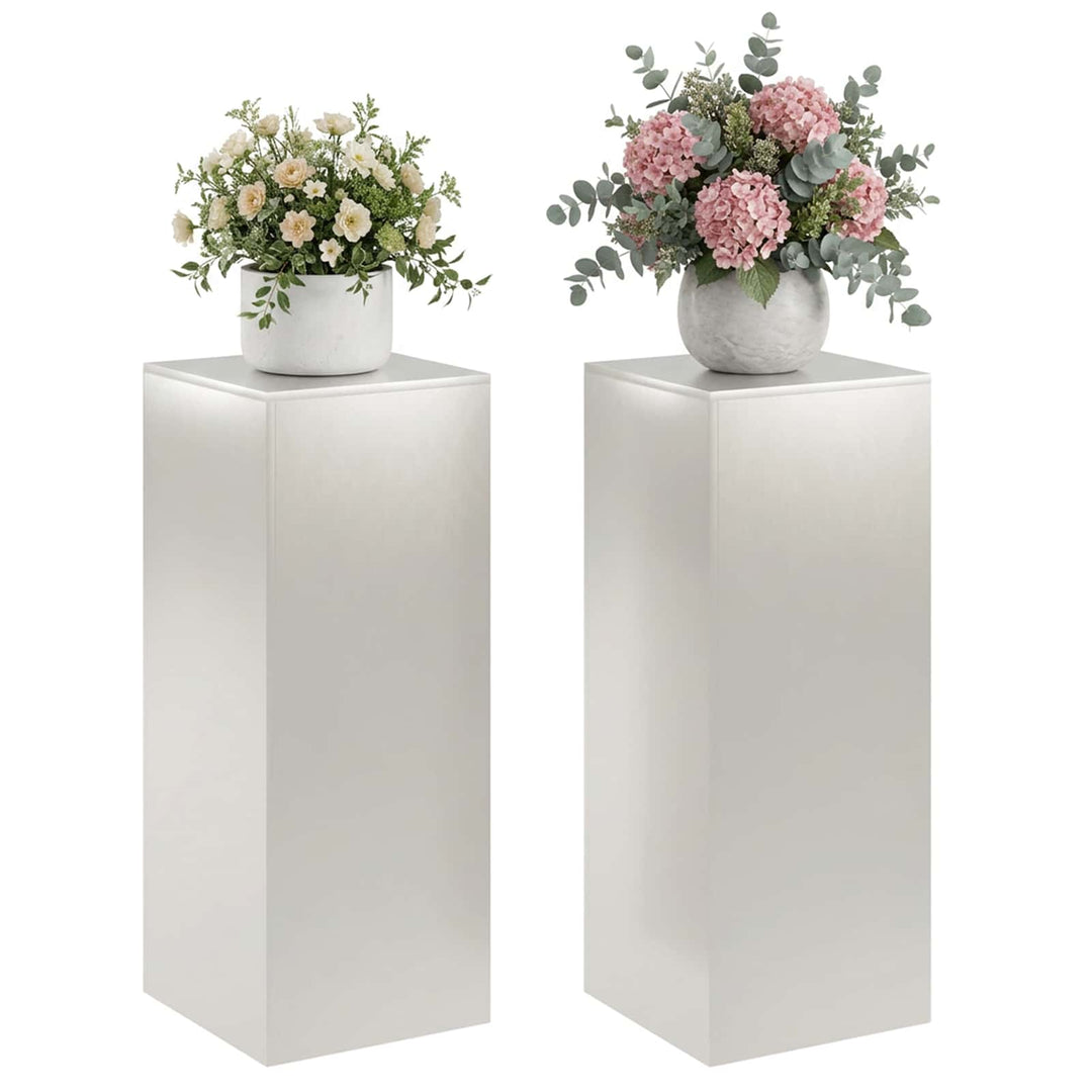 Planteholder 2 pcs Sølv 40 x 40 x 100 cm Stål