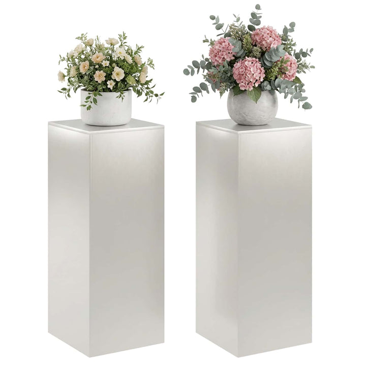 Planteholder 2 pcs Sølv 40 x 40 x 100 cm Stål
