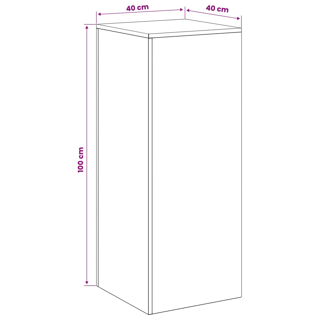 Planteholder 2 pcs Sølv 40 x 40 x 100 cm Stål