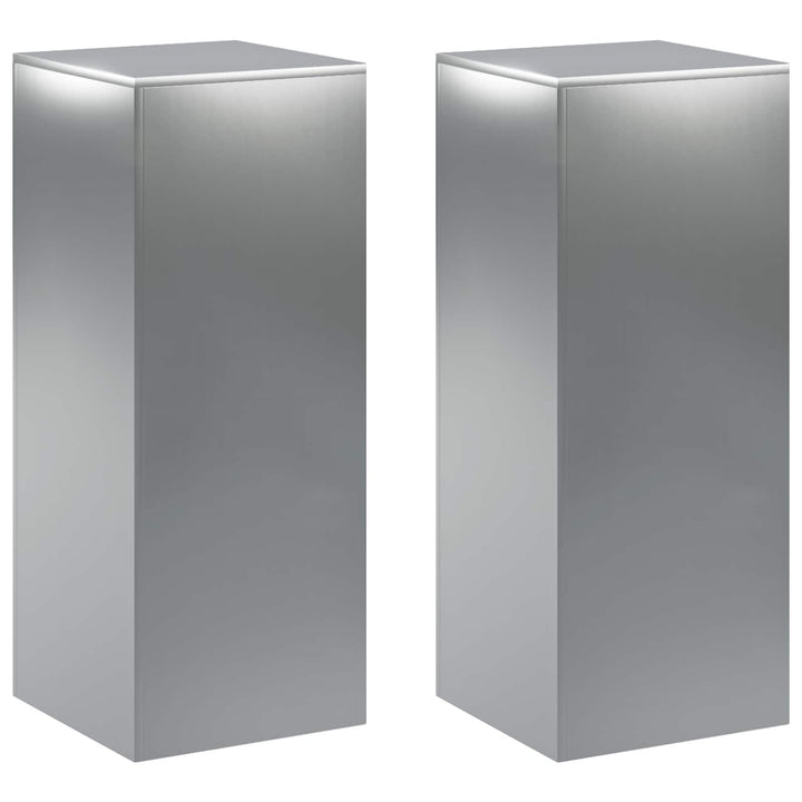 Planteholder 2 pcs Sølv 40 x 40 x 100 cm Rustfrit stål
