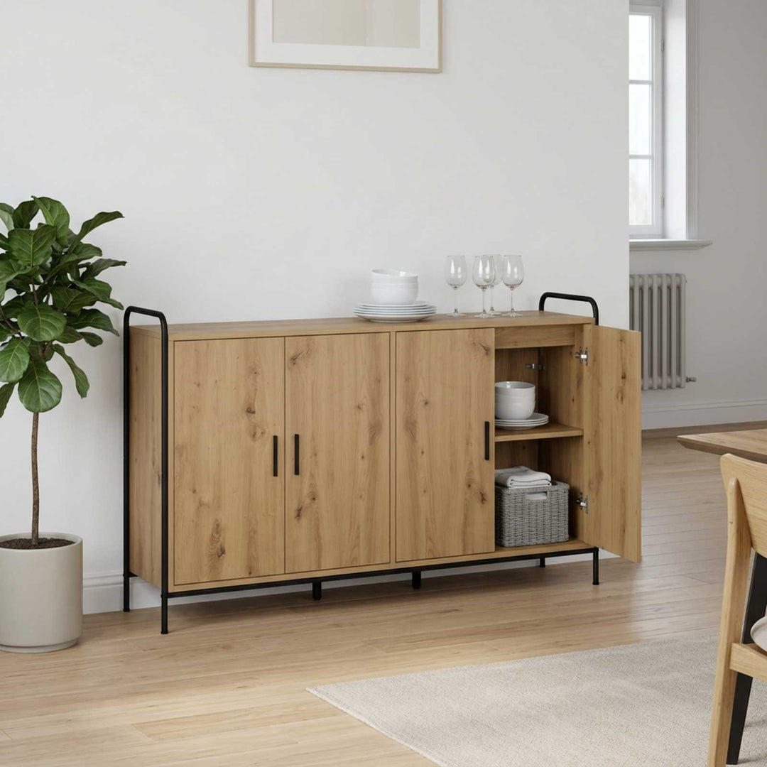 Sideboard Artisan-eg 97 x 33 x 81 cm Konstrueret træ