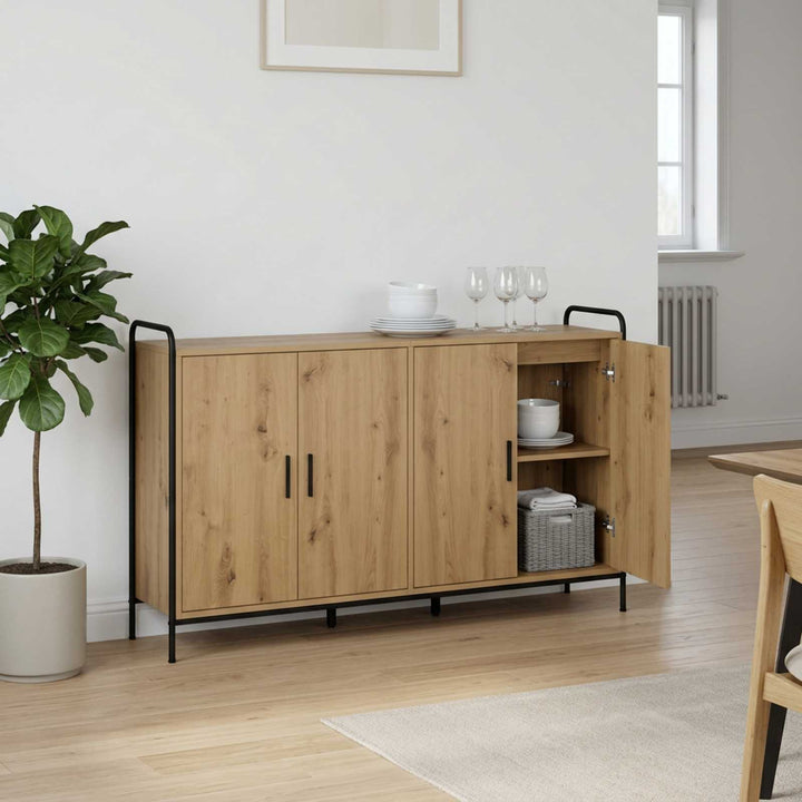 Sideboard Artisan-eg 97 x 33 x 81 cm Konstrueret træ