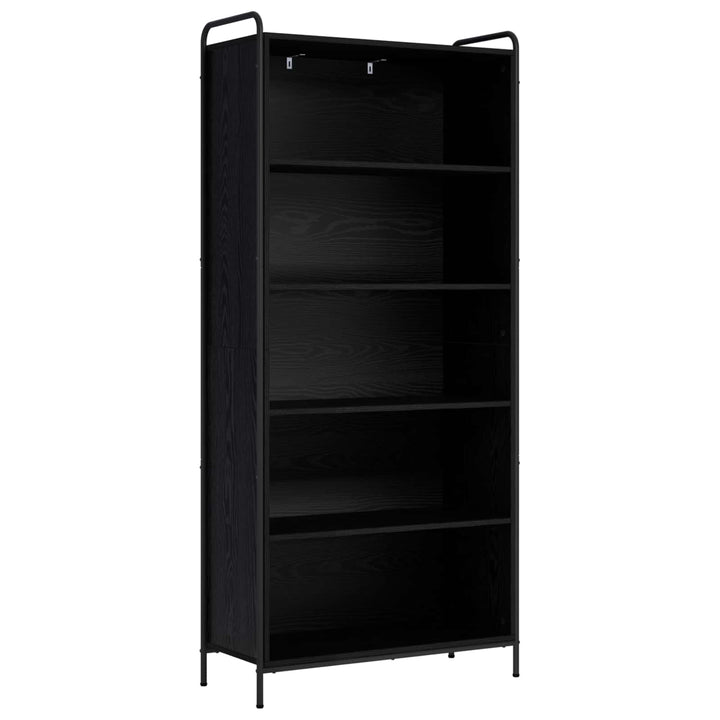 Bogskab 55,5 x 33 x 174 cm Konstrueret træ Sort eg