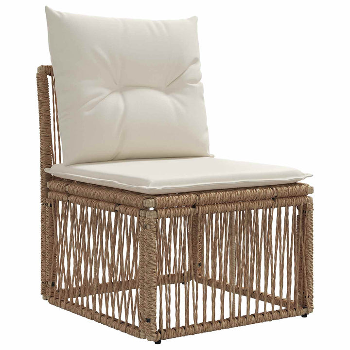 Havesofa Sæt 10 stk. Beige polyrattan