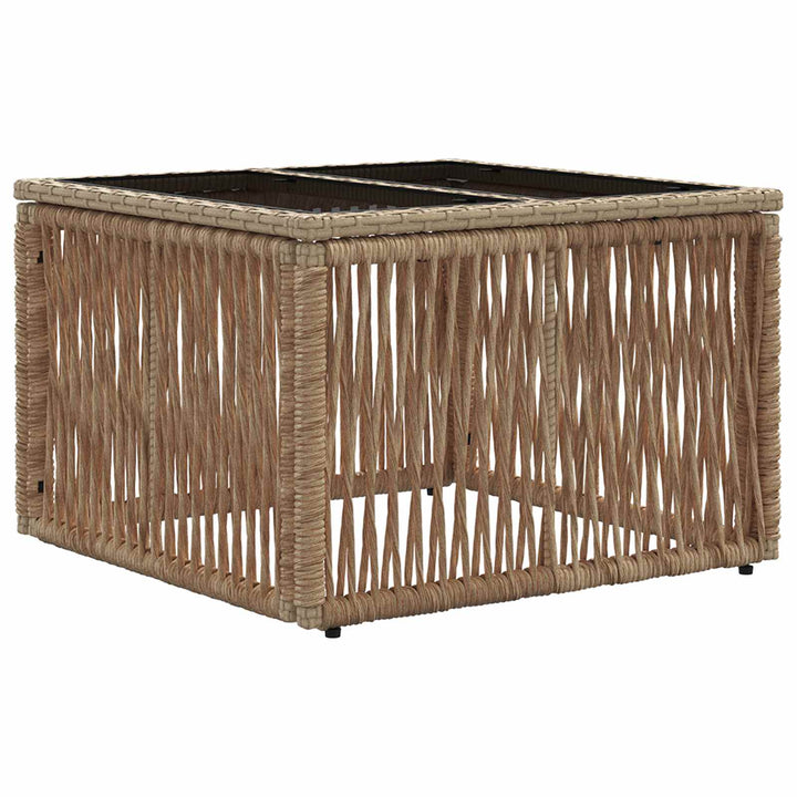 Havesofa Sæt 10 stk. Beige polyrattan